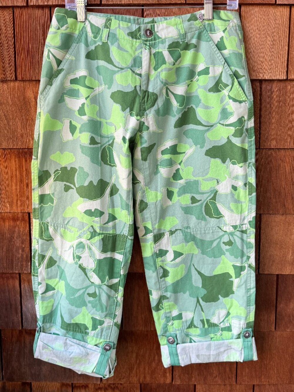 NWOT Patagonia Rhythm Casting Camo Convertible Organic Cotton Pants - Women's 10